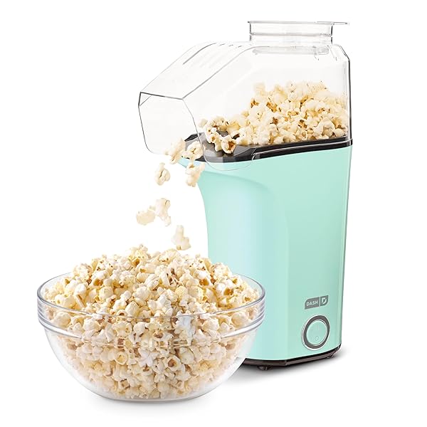 DASH Buy DASH Hot Air Popcorn Popper - 16 Cups, Measuring Cup & Butter Melter - Aqua Color