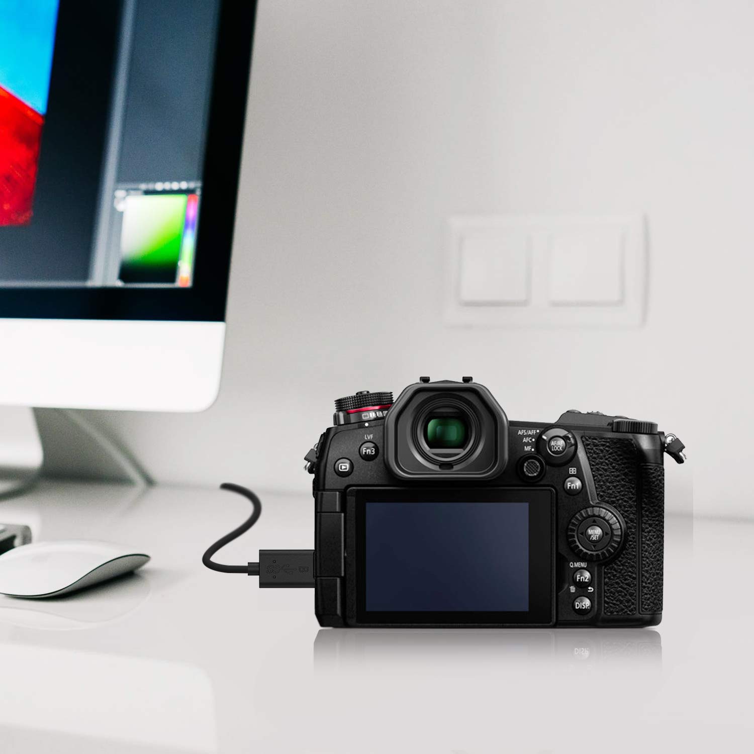 CBUS CBUS 3.3ft USB-C to USB 3.0 Micro-B Camera Cable for Panasonic Nikon Fujifilm Canon Pentax Compatible with Multiple Camera Models - View 2 of 4