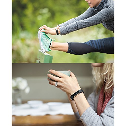 Tobfit Tobfit 4 Pack Soft Sport Silicone Bands for Fitbit Alta Alta HR Replacement Wristbands for Men and Women in Black Champagne Gold Rose Gold Gray - View 6 of 6