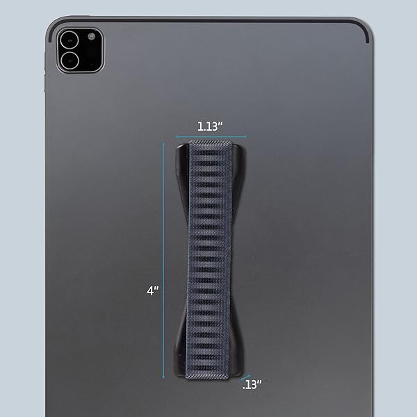 LOVEHANDLE LOVEHANDLE Duo Grip: Black Stripe Elastic Strap for Smartphones & Tablets - Original & XL Grip Options - View 3 of 8