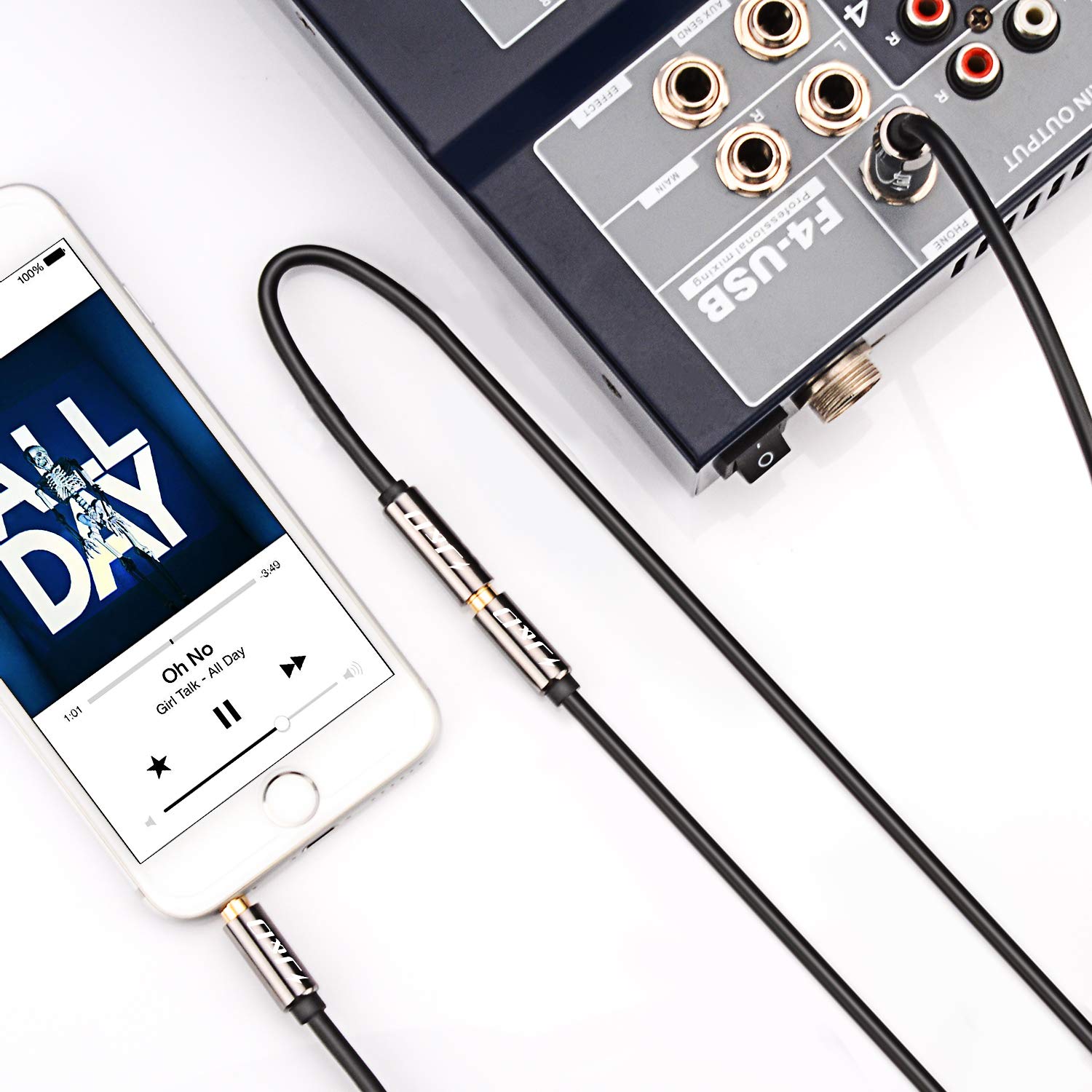 J&D J&D 6.35mm to 3.5mm Headphone Jack Adapter - 3ft Gold Plated Stereo Audio Cable for Guitar Amps & Headphones - View 5 of 8