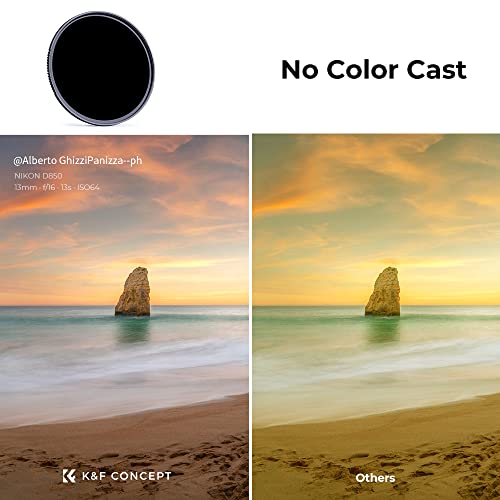 K&F CONCEPT KF Concept 62MM ND1000 Filter 10 Stops Neutral Density Lens HD 18 Layer Nano Coating for Canon Nikon Lens - View 5 of 9