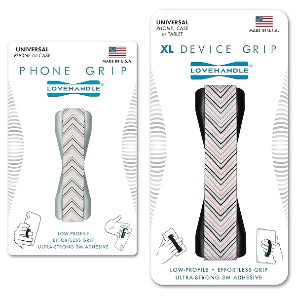 LOVEHANDLE LoveHandle Duo Grip: Chic Chevron Smartphone & Tablet Strap with XL Grip - Stylish & Functional! - View 2 of 9