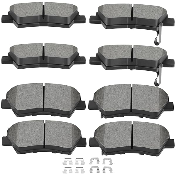 SCITOO 8pcs Ceramic Brake Pads Kit for 2011-2016 Hyundai Elantra & Coupe | 2013-2017 Elantra GT