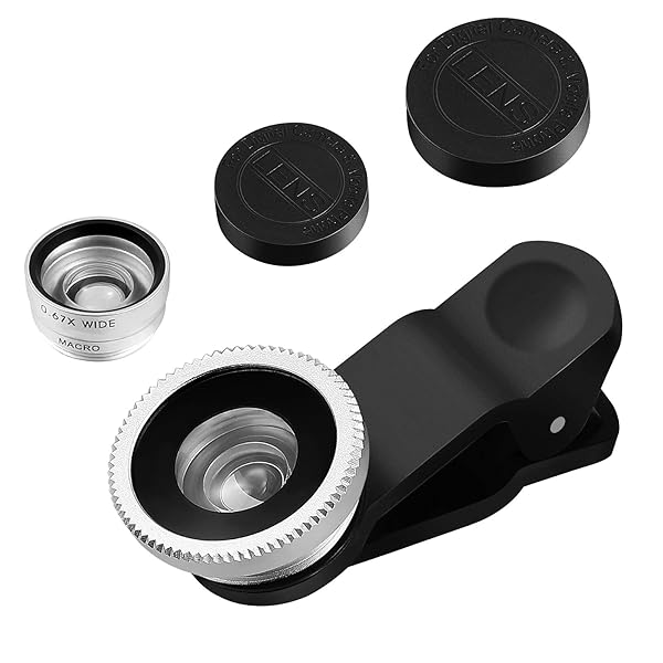 Hemobllo 3-in-1 Hemobllo Mobile Phone Lens: Super Wide Angle, Macro & Fisheye for iPhone 6S/7/8/X - Clip-On Camera Accessory - View 2 of 10