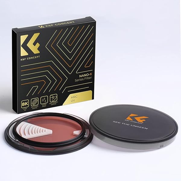 K&F CONCEPT KF Concept 49mm UV Filter for Camera Lenses Ultra Slim 18 Layer Multi Coated Nanotech Protection - View 8 of 8