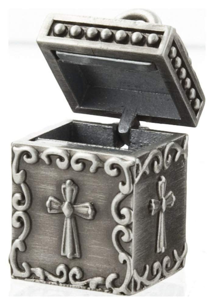 Ganz Ganz Angel Prayer Box Trinket with Triple Angels Charm in Pewter for Spiritual Blessings and Protection - View 2 of 4