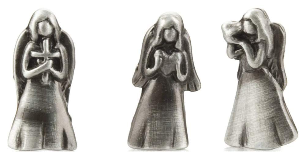 Ganz Ganz Angel Prayer Box Trinket with Triple Angels Charm in Pewter for Spiritual Blessings and Protection - View 3 of 4