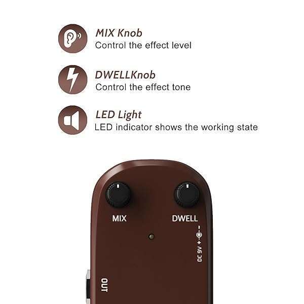 AZOR AZOR AP311 Spring Reverb Guitar Pedal - True Bypass, Durable Aluminium Alloy Case - View 5 of 8