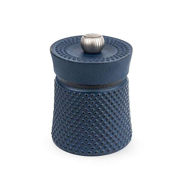 Peugeot Peugeot BALI FONTE 8cm Blue Cast Iron Pepper Mill - Stylish & Durable Kitchen Essential