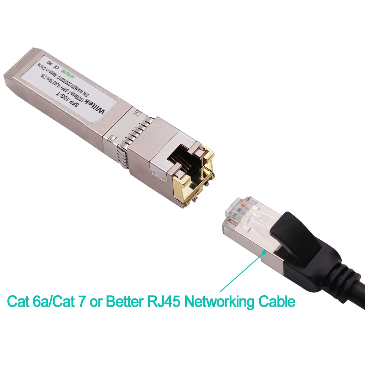 Wiitek Wiitek 10Gb SFP+ to RJ45 Modules Compatible with Cisco Ubiquiti Netgear Mikrotik Unifi for High Speed Ethernet Connections - View 4 of 9