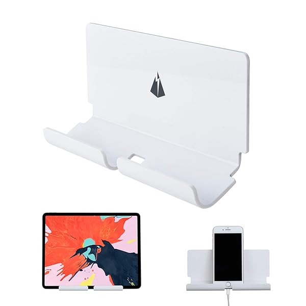 TXEsign TXEsign Adhesive Wall Mount for Tablets & Smartphones - Space-Saving Holder for eReaders (White)