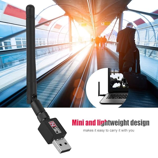 ASHATA ASHATA USB Adapter 300Mbps - High Gain Network Dongle for PC, Laptop & Tablet | 802.11b/g/n, Compatible with Windows 2000/XP/Vista/7 - View 4 of 10