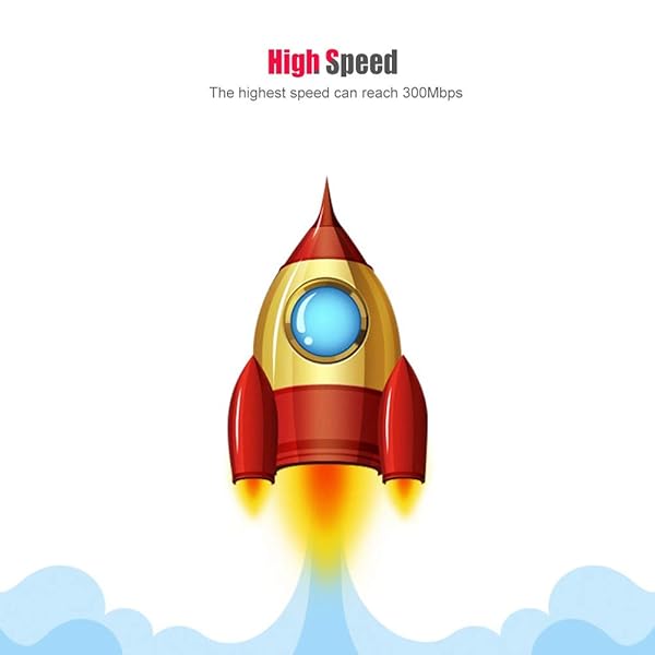 ASHATA ASHATA USB Adapter 300Mbps - High Gain Network Dongle for PC, Laptop & Tablet | 802.11b/g/n, Compatible with Windows 2000/XP/Vista/7 - View 7 of 10