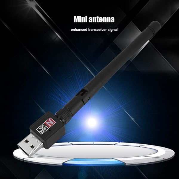 ASHATA ASHATA USB Adapter 300Mbps - High Gain Network Dongle for PC, Laptop & Tablet | 802.11b/g/n, Compatible with Windows 2000/XP/Vista/7 - View 10 of 10