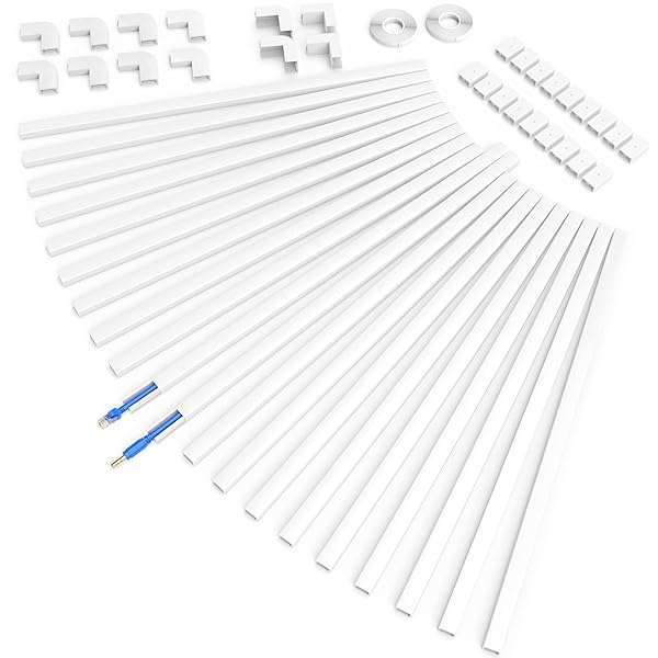 Delamu Delamu 314in Cord Hider - Paintable Cable Cover for 1-2 Wires | Wall Wire Management Solution