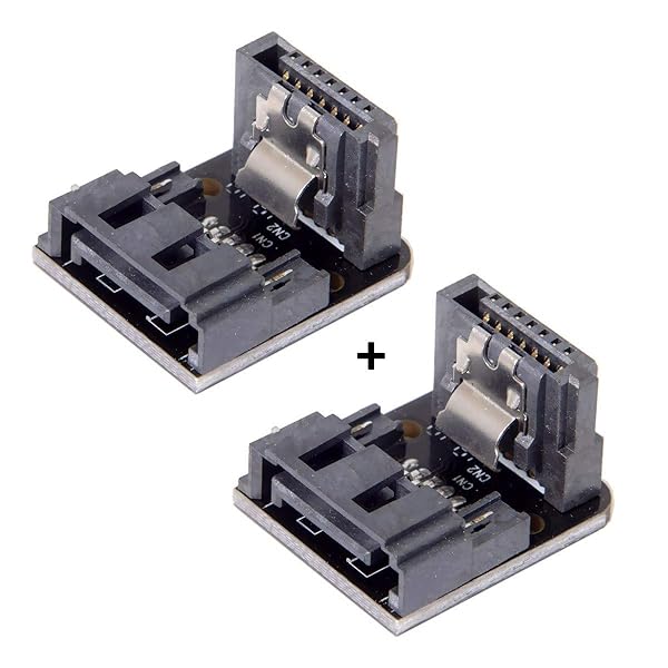 Xiwai SATA 7Pin 90 Degree Angled Adapter for SSD/HDD - Female to Male for Desktop Motherboards