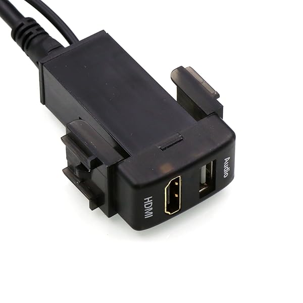 Timloon Timloon HDMI Socket Mount Cable +USB Audio Input Use for Nissan - View 7 of 7