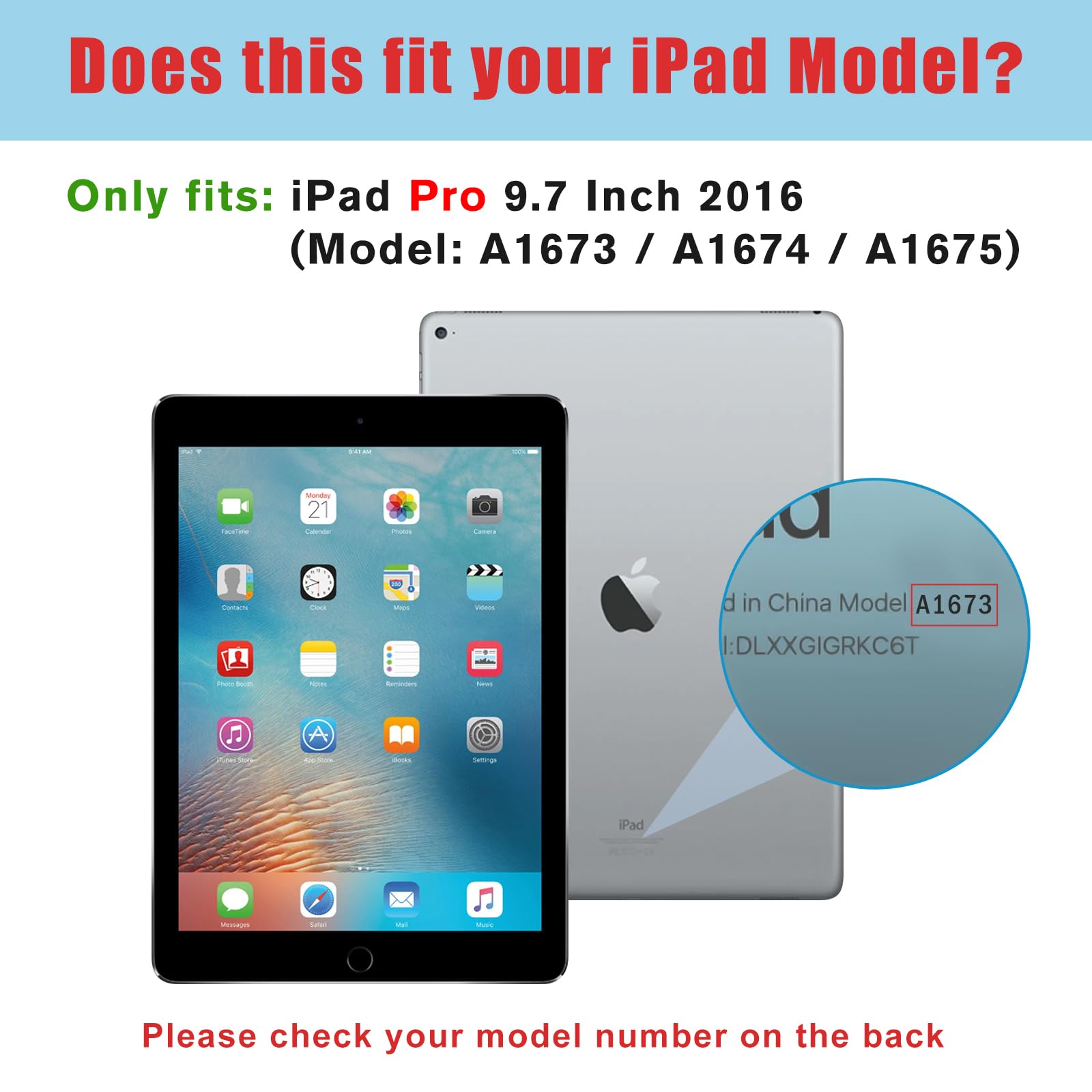 ProCase Smart Case for iPad Pro 9.7 Inch 2016 Ultra Slim Lightweight Stand Shell with Translucent Frosted Back Cover Teal - View 2 of 8