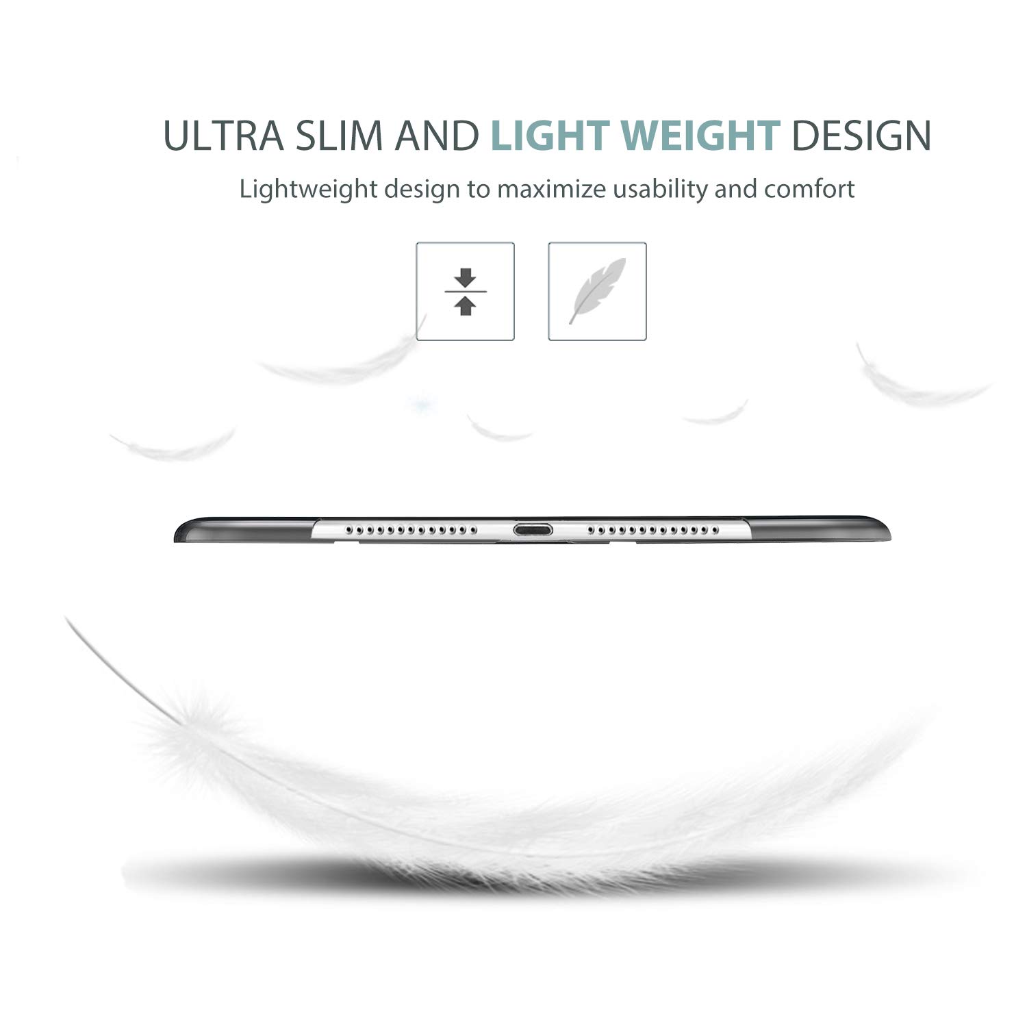 ProCase Smart Case for iPad Air 1st Generation 9.7 Inch Protective Cover Metallic for 2013 Model A1474 A1475 A1476 - View 5 of 7