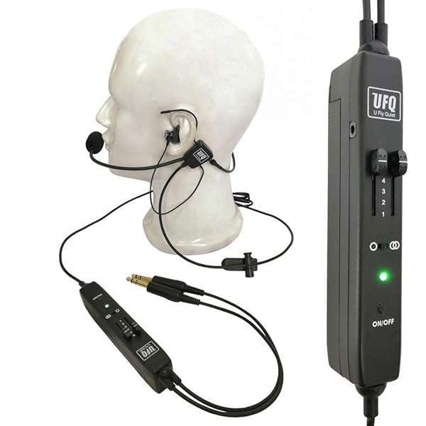 UFQ UFQ ANR L2 Hi-Lite Aviation Headset: Ultra-Light 175g, Clear Sound & MP3 Input - Compare to Proxxxxxt - View 2 of 10