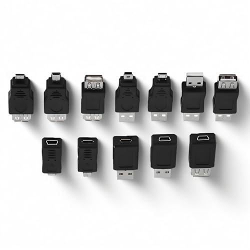 Zerone Zerone USB OTG Micro Mini USB 2.0 Male to Female Adapter Set - 12 Pack for Data Transfer & Charging