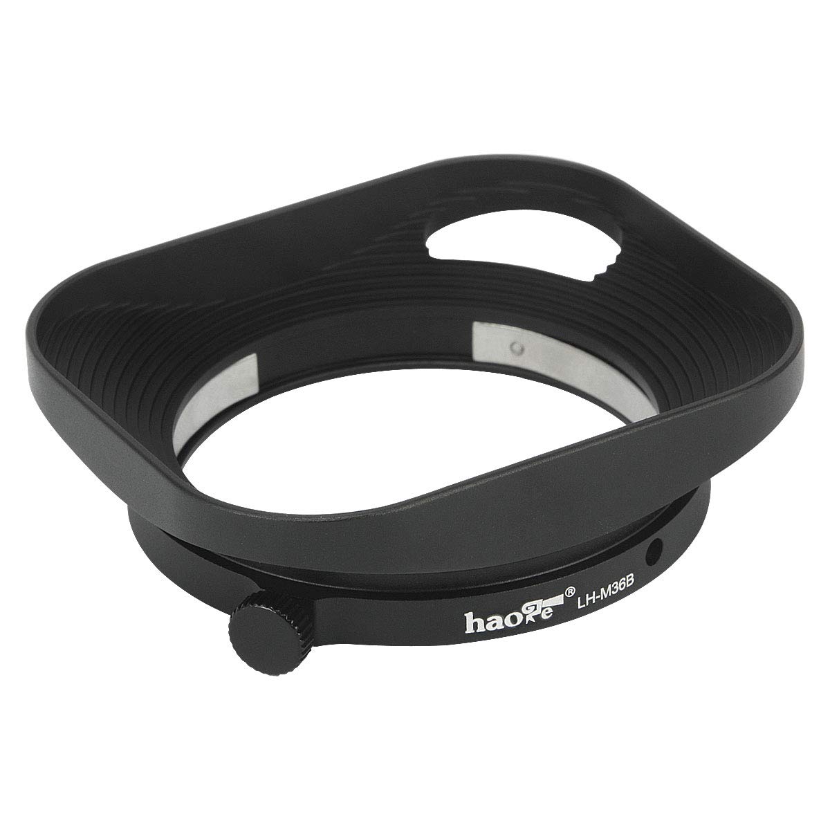 Haoge LH-M36B Square Metal Lens Hood Shade for Leica Summicron 35mm f2 and Elmarit-M 28mm f2.8 ASPH Black Hollow Out Design