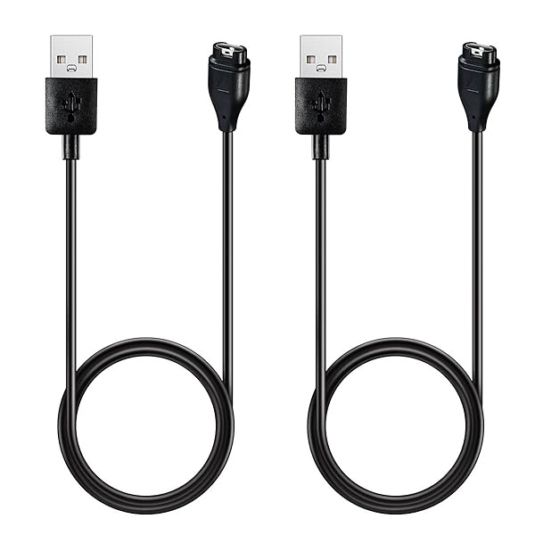 Kissmart Charger for Garmin Vivosmart 5 Replacement Charging Cable Cord 2Pack 3.3ft 1m