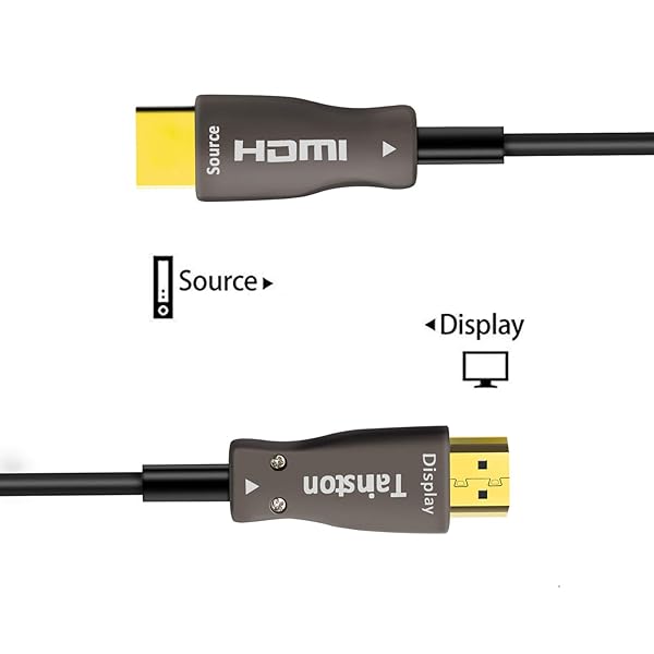 Tainston Tainston 200ft Fiber HDMI Cable 4K 60Hz High Speed 18.2Gbps HDR ARC Slim Flexible Fiber Optic Technology - View 2 of 9