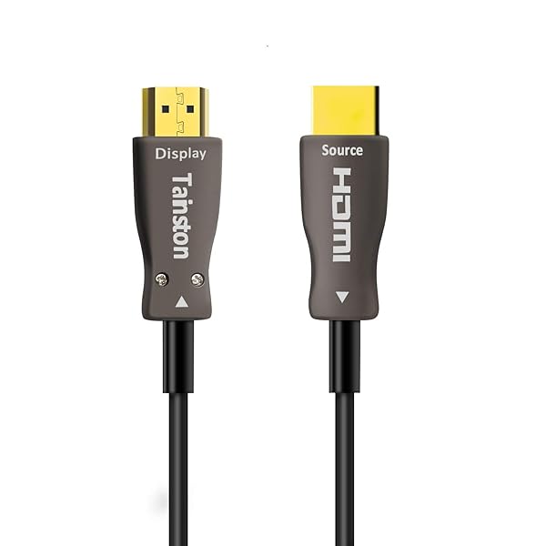 Tainston Tainston 200ft Fiber HDMI Cable 4K 60Hz High Speed 18.2Gbps HDR ARC Slim Flexible Fiber Optic Technology - View 7 of 9