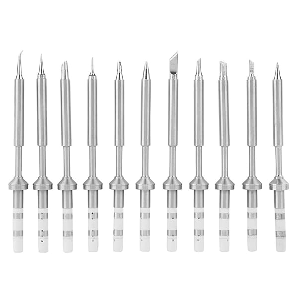 Akozon Upgrade Your TS100: Akozon Mini Stainless Steel Soldering Iron Tips Replacement Set (11pcs)