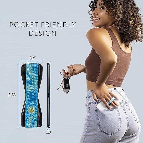 LOVEHANDLE LOVEHANDLE Grip for Smartphone and Mini Tablet Artisan Design Elastic Strap 4 Piece Value Pack for Easy Handling and Comfort - View 2 of 8