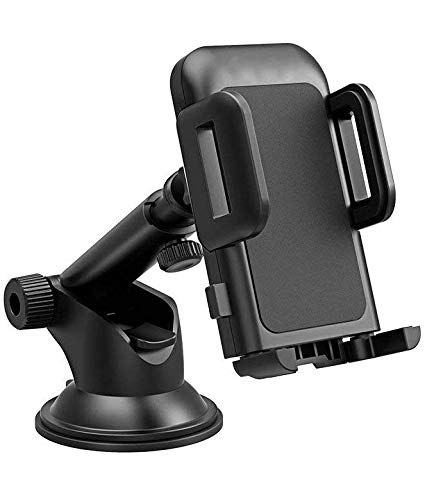 Pokanic Pokanic Car Cell Phone Mount Adjustable 360 Rotation Stand Holder Three-Side Grips Design One Touch Clamp Compatible with iPhone Galaxy Note Pixel Universal (Dashboard Mount) - View 7 of 8