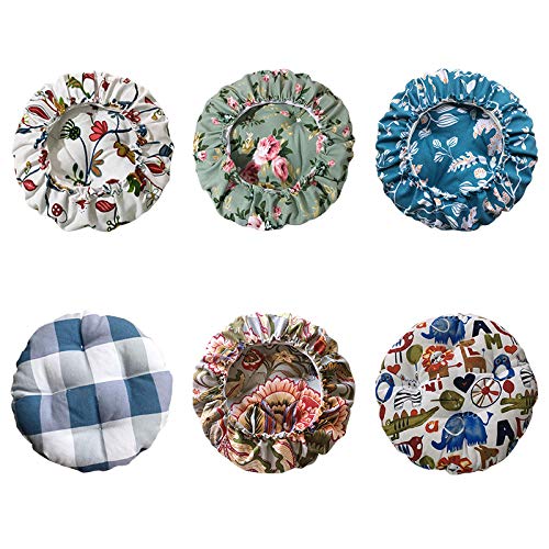 TINTON LIFE TINTON LIFE 12 Inch Padded Round Bar Stool Cover Cushion Elastic Fabric for Wooden Metal Stools Red - View 3 of 6