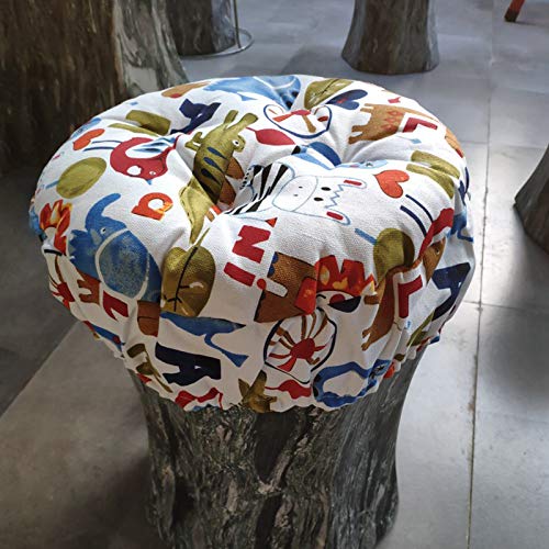 TINTON LIFE TINTON LIFE 12 Inch Padded Round Bar Stool Cover Cushion Elastic Fabric for Wooden Metal Stools Red - View 5 of 6