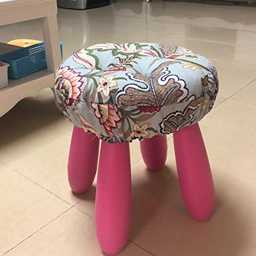 TINTON LIFE TINTON LIFE 12 Inch Padded Round Bar Stool Cover Cushion Elastic Fabric for Wooden Metal Stools Red - View 6 of 6