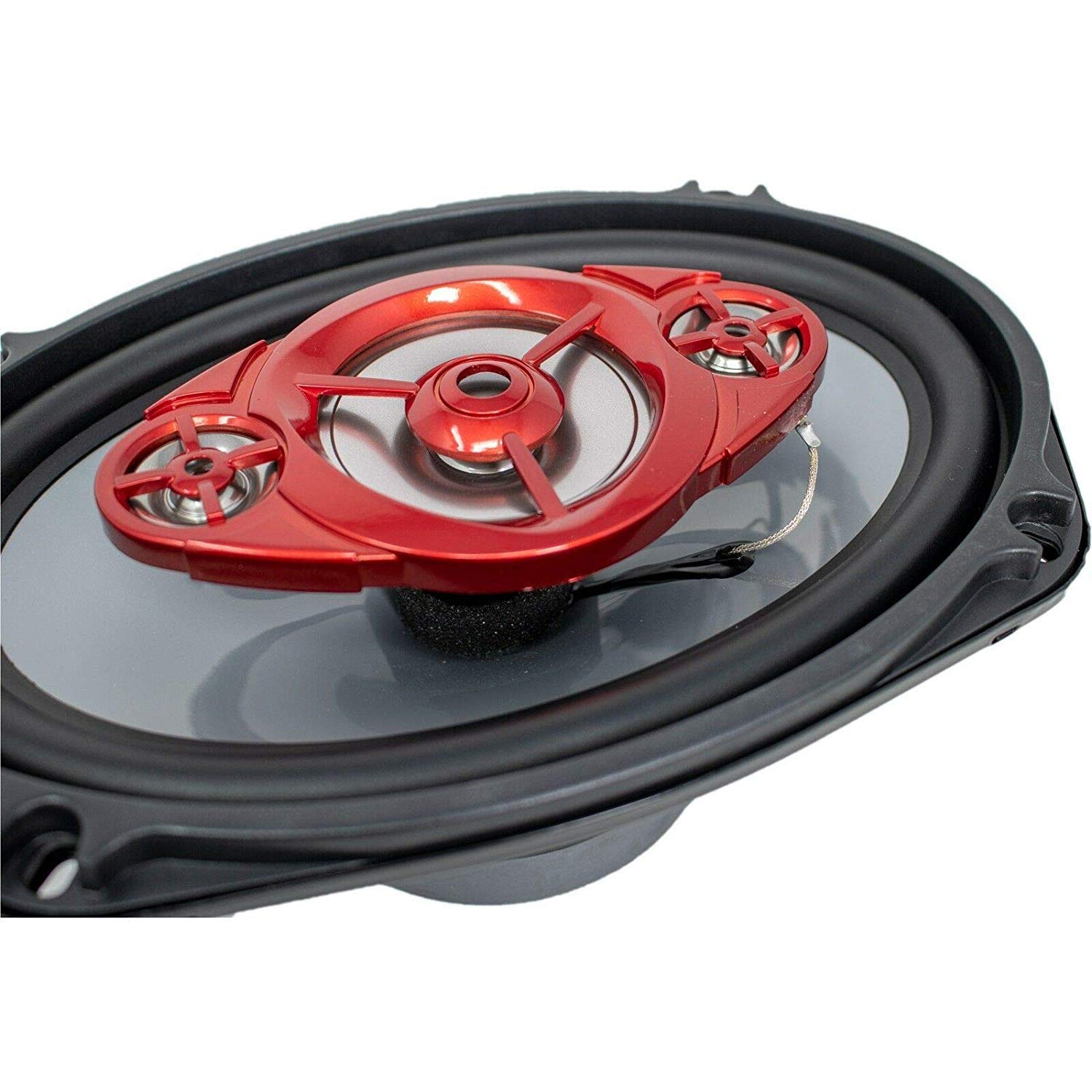 Audiobank SoundXtreme 6x9 520 Watt 4-Way Red Car Audio Stereo Coaxial Speakers ST694 Pair of 2 Speakers - View 4 of 6