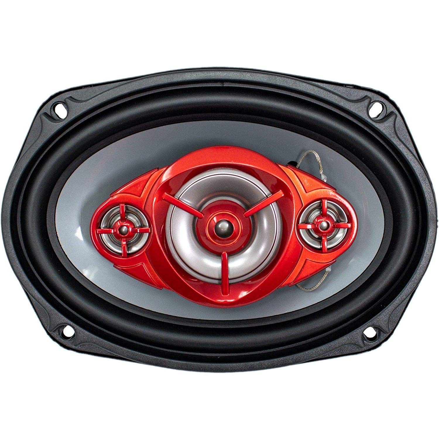 Audiobank SoundXtreme 6x9 520 Watt 4-Way Red Car Audio Stereo Coaxial Speakers ST694 Pair of 2 Speakers - View 6 of 6