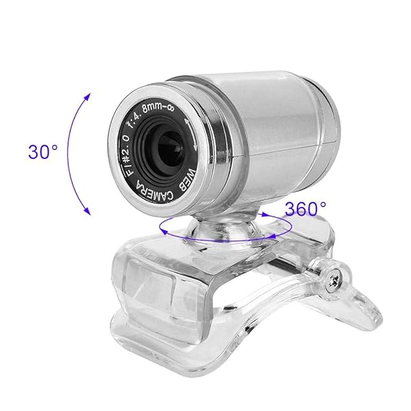 Serounder Serounder Webcam with Microphone, 1080P Full 12MP Web Camera, USB Clip-on Computer Web Cam 360 Degree Rotation for PC Laptop for YouTube Video Broadcasting Live - View 4 of 8