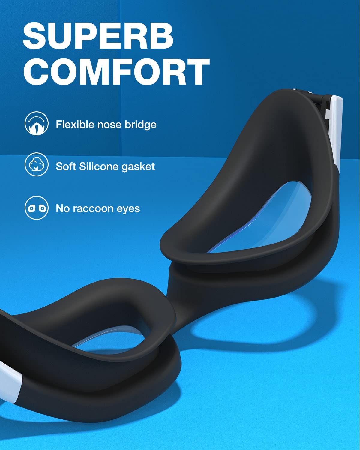 ZIONOR ZIONOR G1 Polarized Swim Goggles with UV Protection Anti-fog Adjustable Strap for Men Women Indoor Outdoor Swimming - View 4 of 9