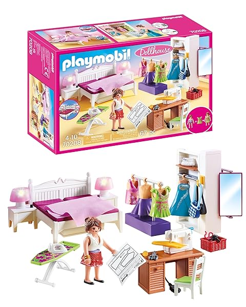 Playmobil Playmobil Bedroom with Sewing Corner Furniture Pack for Creative Play and Imaginative Fun