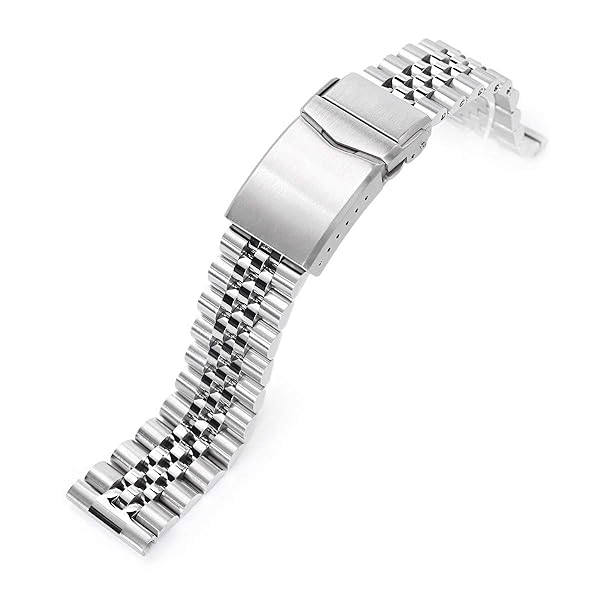 MiLTAT 20mm Super-J Louis 316L Stainless Steel Watch Bracelet with V-Clasp - Durable & Stylish