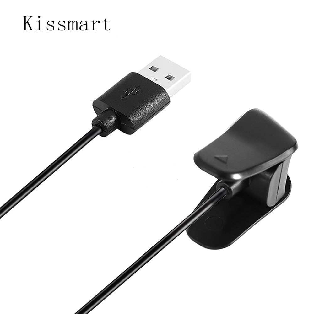 Kissmart Garmin Vivosmart 4 Charger Replacement Data Cable Clip Cord Black 2 Pack - View 2 of 7