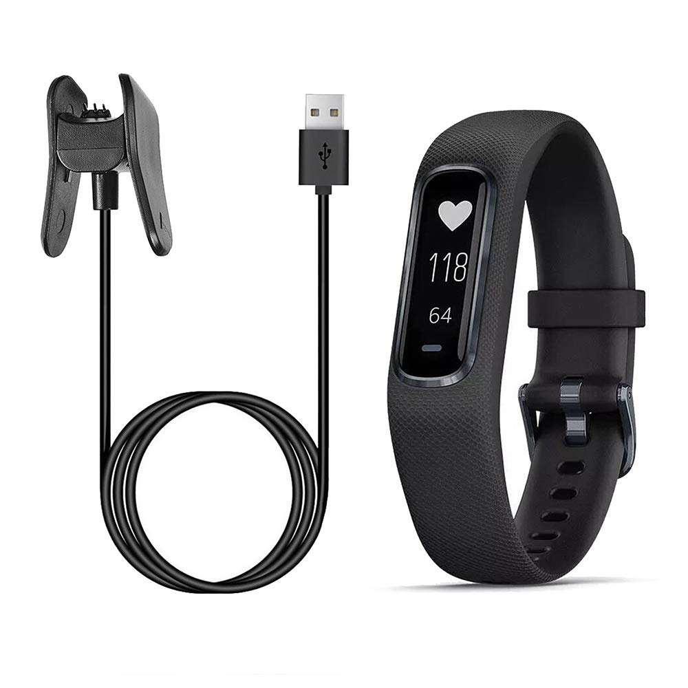 Kissmart Garmin Vivosmart 4 Charger Replacement Data Cable Clip Cord Black 2 Pack - View 7 of 7