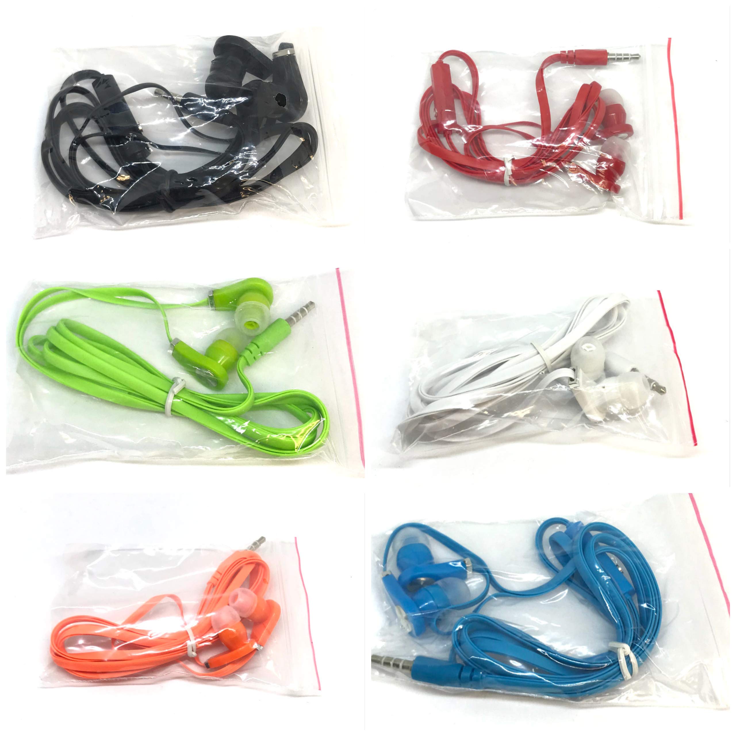 TFD Supplies Bulk Earbuds with Microphone 100 Pack for iPhone Android MP3 Player Mixed Colors - View 2 of 2