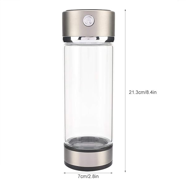 TOPINCN TOPINCN Hydrogen Water Cup Purifier Filter Glass Bottle USB Charging Portable Ionizer 420ML for Healthy Hydration - View 3 of 9