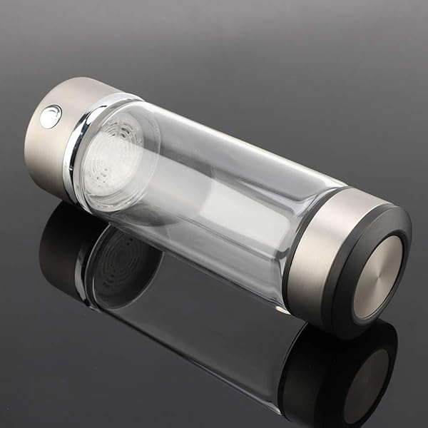 TOPINCN TOPINCN Hydrogen Water Cup Purifier Filter Glass Bottle USB Charging Portable Ionizer 420ML for Healthy Hydration - View 7 of 9
