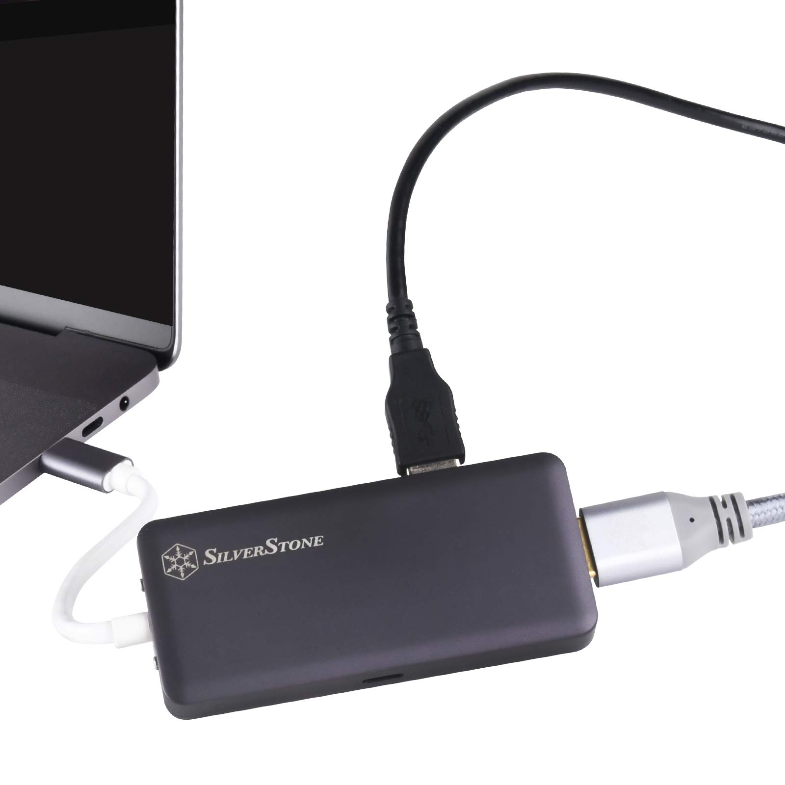 SilverStone Technology USB 3.1 Type C Hub with HDMI and 3 USB 3.1 Type A Ports for Fast Data Transfer and Connectivity - View 5 of 9