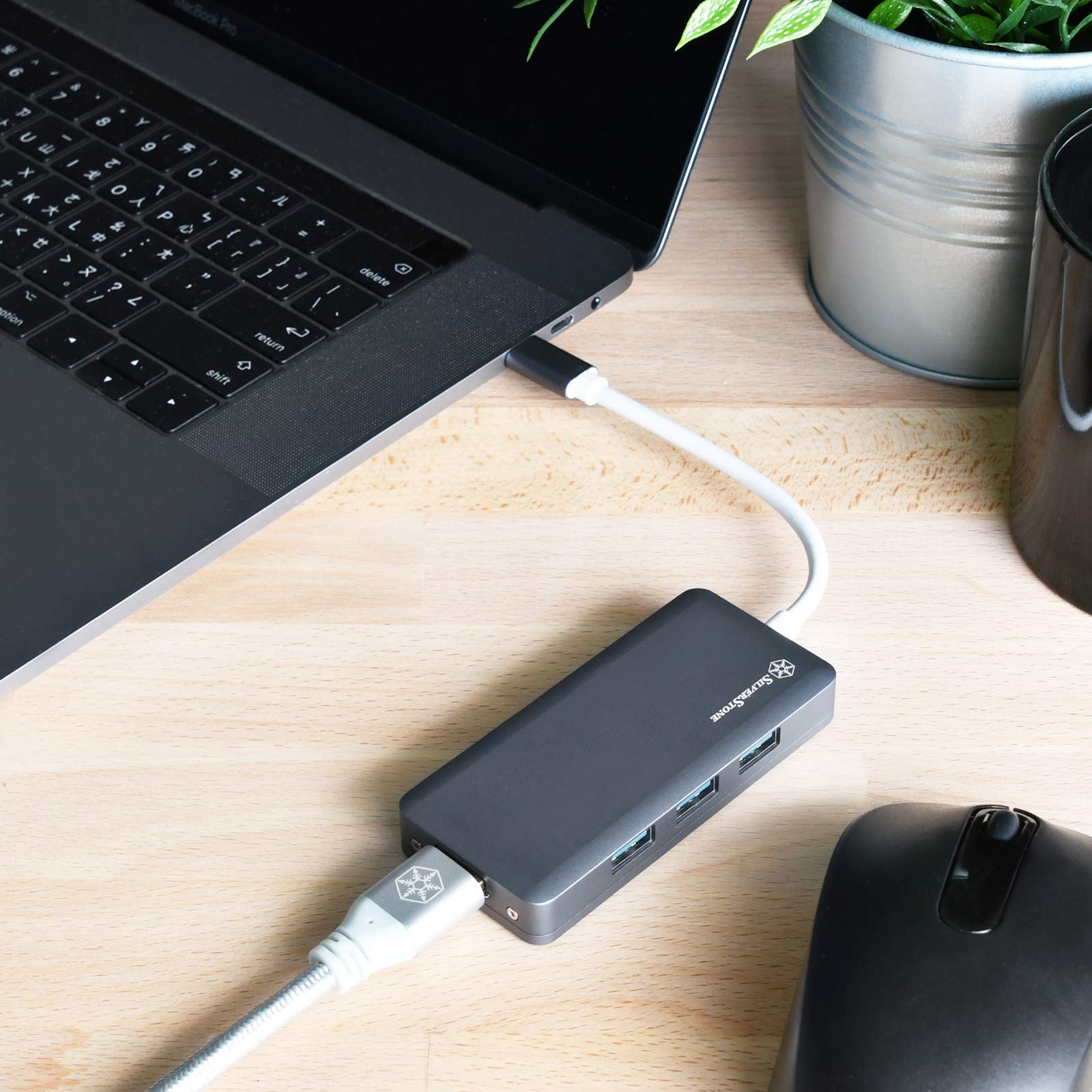 SilverStone Technology USB 3.1 Type C Hub with HDMI and 3 USB 3.1 Type A Ports for Fast Data Transfer and Connectivity - View 6 of 9