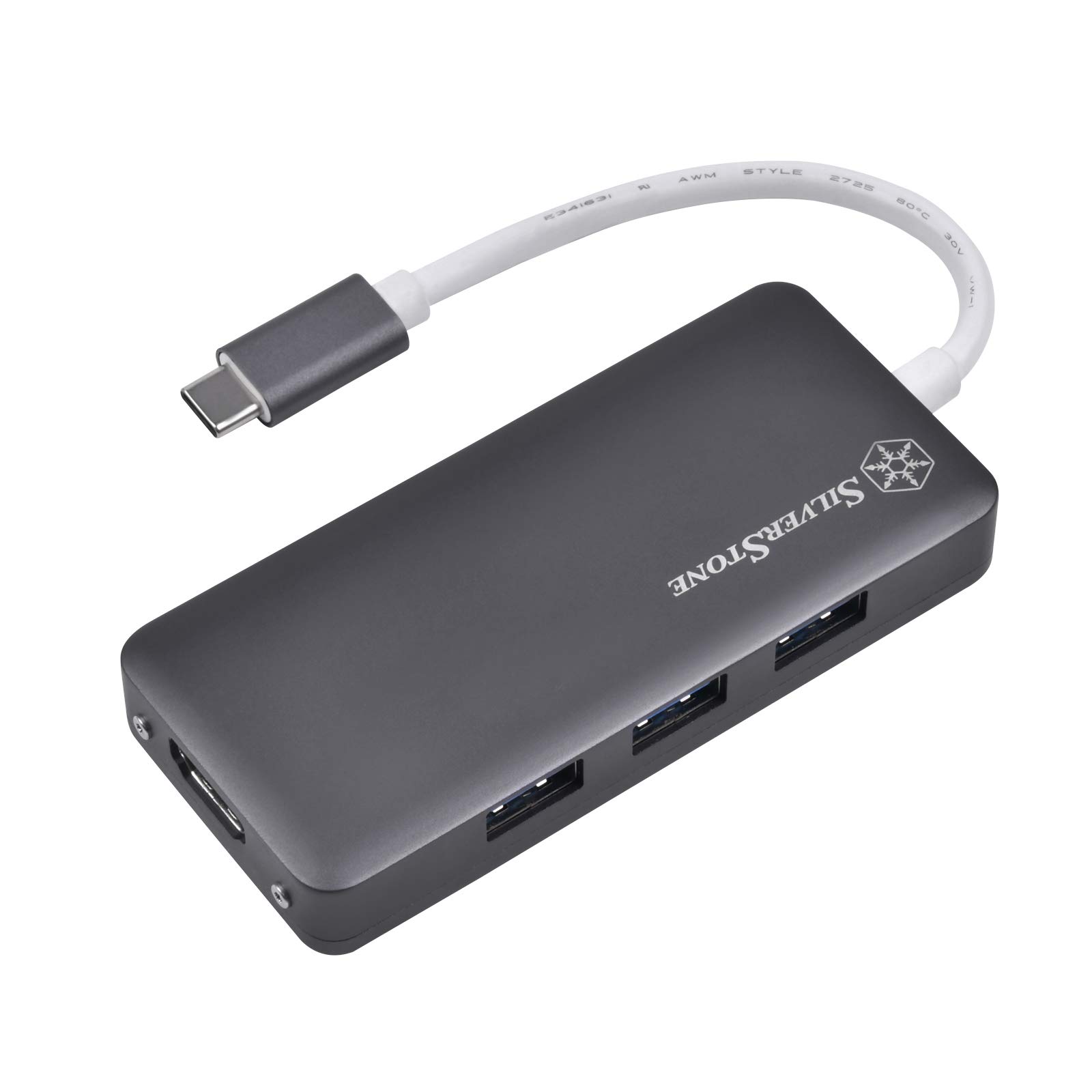 SilverStone Technology USB 3.1 Type C Hub with HDMI and 3 USB 3.1 Type A Ports for Fast Data Transfer and Connectivity